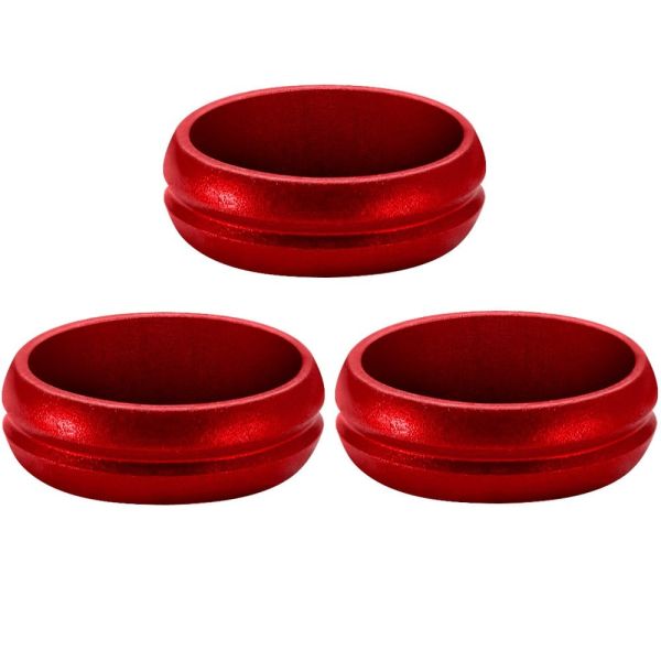 Mission Aluminium F-Lock Rings - Red