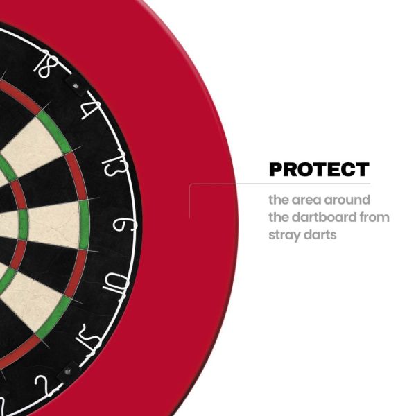 DESIGNA Dartboard Surround Pro Heavy Duty Red