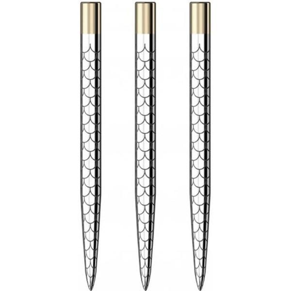 Mission Laser Plus Fan Mosaic Steel Tip Dart Points Silver - 32 mm