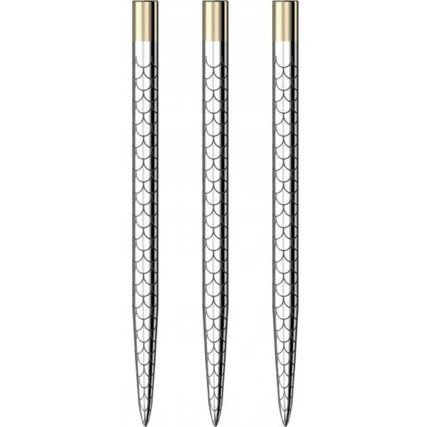 Mission Laser Plus Fan Mosaic Steel Tip Dart Points Silver - 38 mm