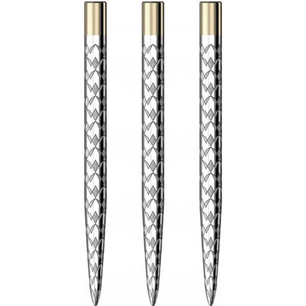 Mission Laser Plus Multi Logo Steel Tip Dart Points Silver - 32 mm