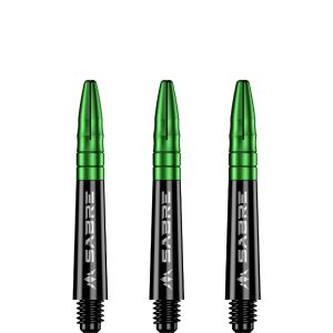 Mission Sabre Shafts - Polycarbonate - Black - Green Top - Short