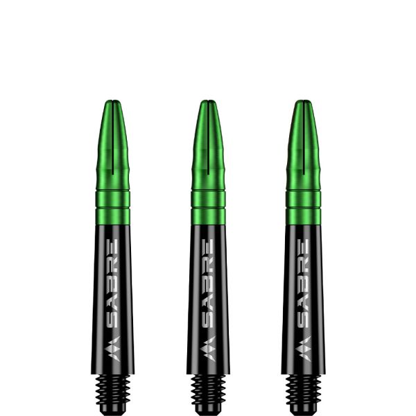 Mission Sabre Shafts - Polycarbonate - Black - Green Top - Short