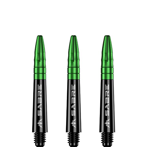 Mission Sabre Shafts - Polycarbonate - Black - Green Top - Short