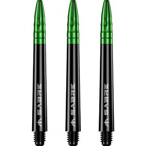 Mission Sabre Shafts - Polycarbonate - Black - Green Top - Medium