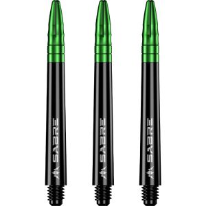 Mission Sabre Shafts - Polycarbonate - Black - Green Top - Medium