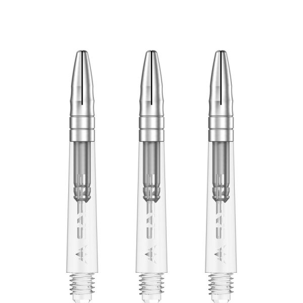 Mission Sabre Shafts - Polycarbonate - Clear - Silver Top - In Between