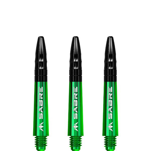 Mission Sabre Shafts - Polycarbonate - Green - Black Top - Short