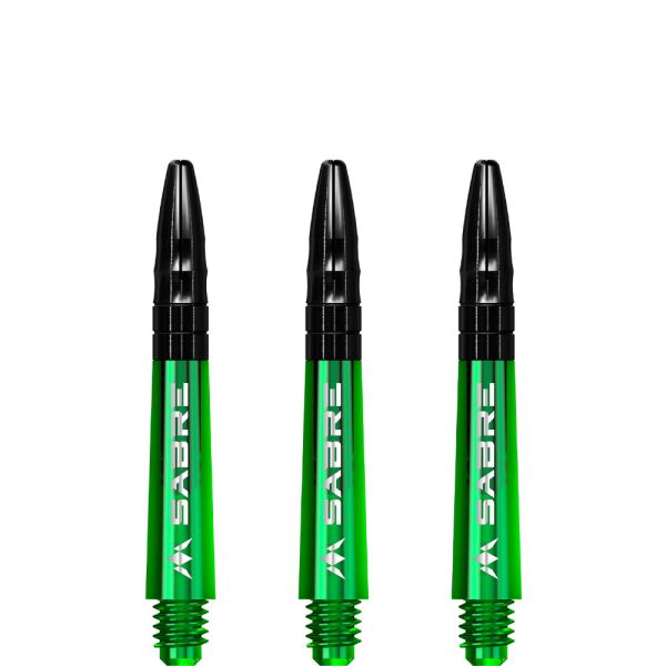 Mission Sabre Shafts - Polycarbonate - Green - Black Top - Short