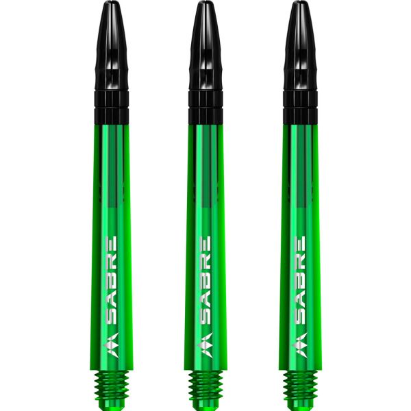 Mission Sabre Shafts - Polycarbonate - Green - Black Top - Medium