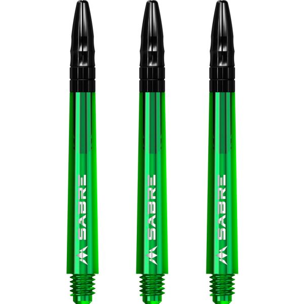 Mission Sabre Shafts - Polycarbonate - Green - Black Top - Medium