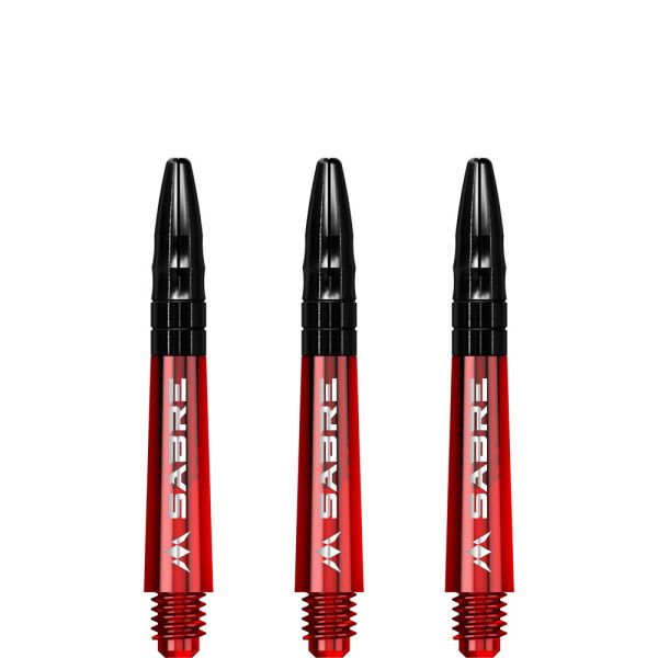Mission Sabre Shafts - Polycarbonate - Red - Black Top - Short