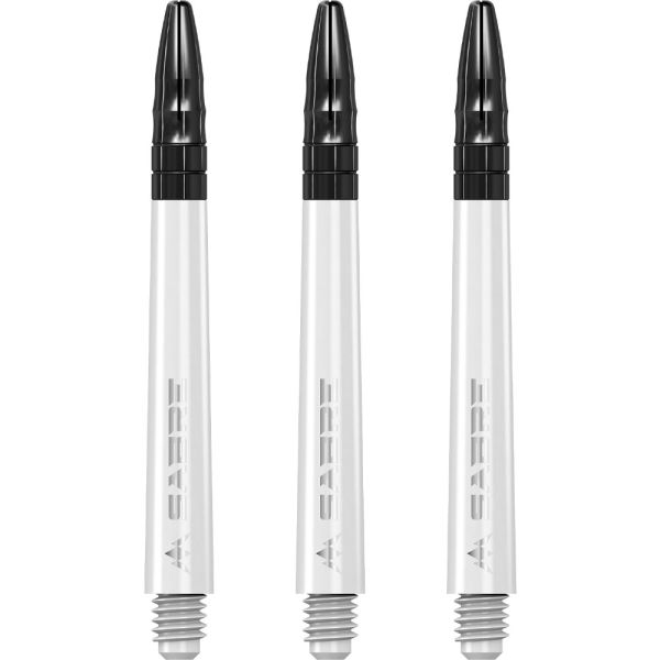 Mission Sabre Shafts - Polycarbonate - White - Black Top - Medium