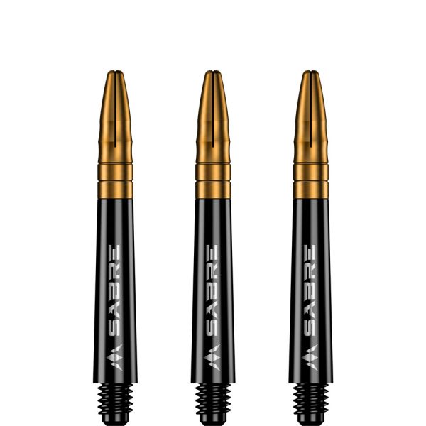 Mission Sabre Shafts - Polycarbonate - Black - Gold Top - In Between