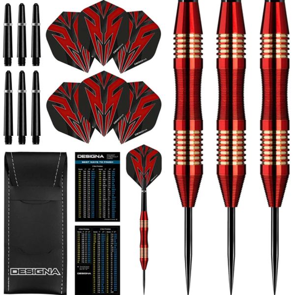 Designa Mako Steel Tip Brass Micro Grip Red
